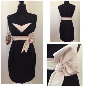 BCBG Black Satin Dress
